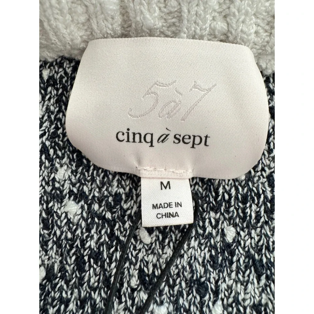 Cinq a Sept Adalee Skirt Navy Ivory Knit Tweed‎ Mini ZK933A8185Z Womens Size M